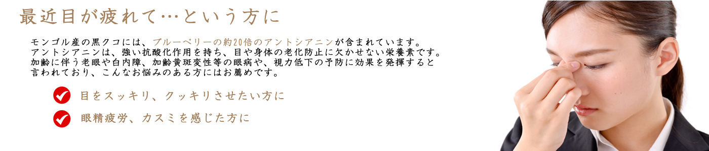 目の疲れやスッキリさせたい方に